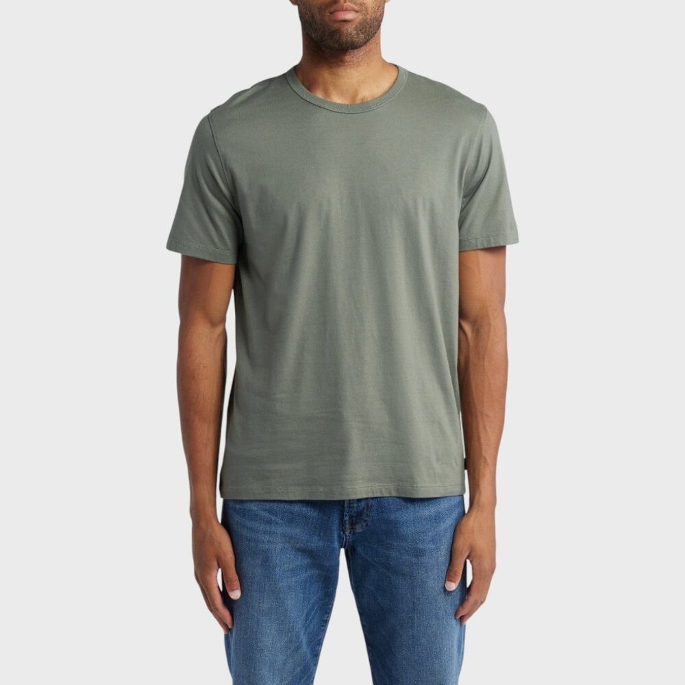 NWT AG Adriano Goldschmied Bryce Crewneck T-Shirt S Solid Cotton Minimalist